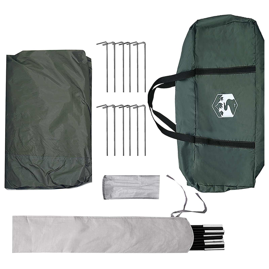 Camping Tarp Waterbestendig Legergroen 695 x 580 x 200 cm