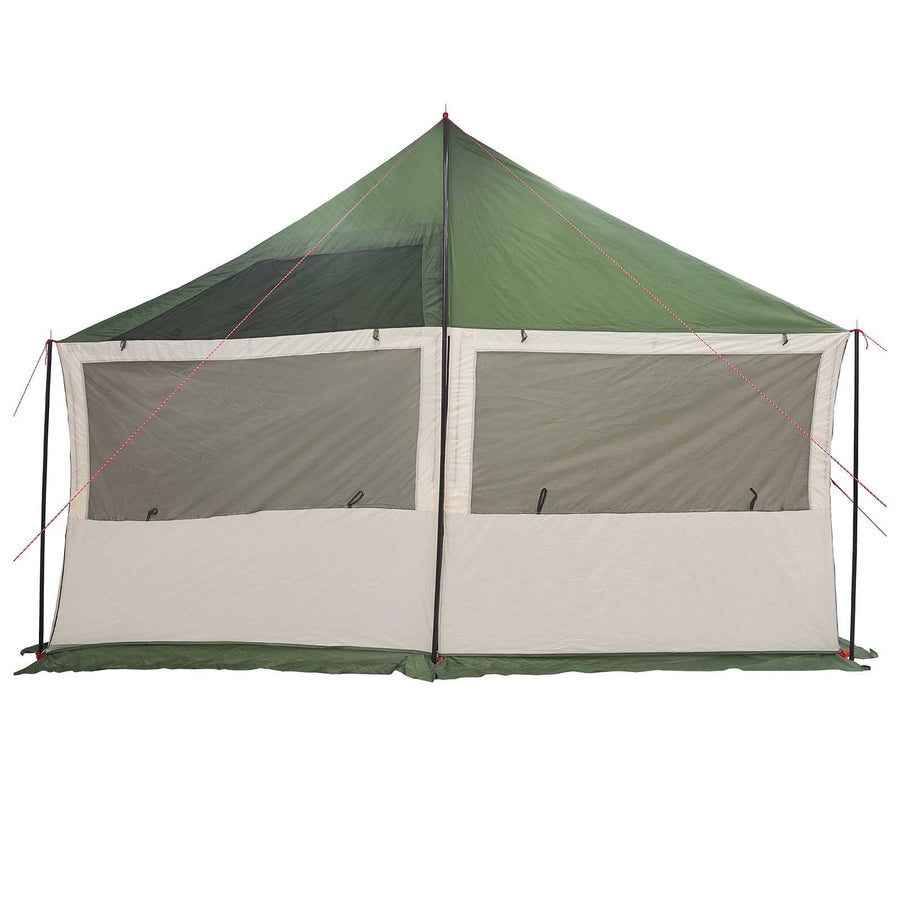 Gezinstent met dak Groen 450 x 400 x 265 cm Polyester en staal