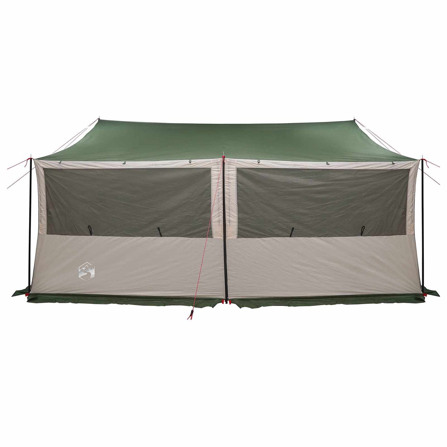 Gezinstent met dak Groen 450 x 400 x 265 cm Polyester en staal