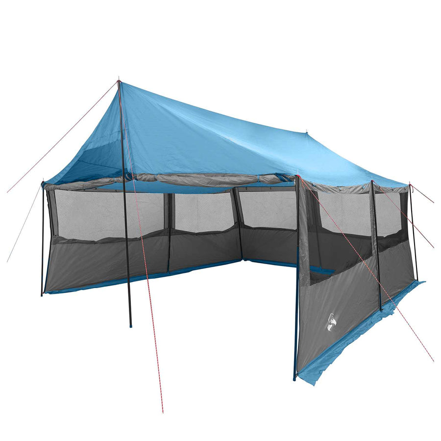 Gezinstent met dak Blauw 450 x 400 x 265 cm Polyester en staal