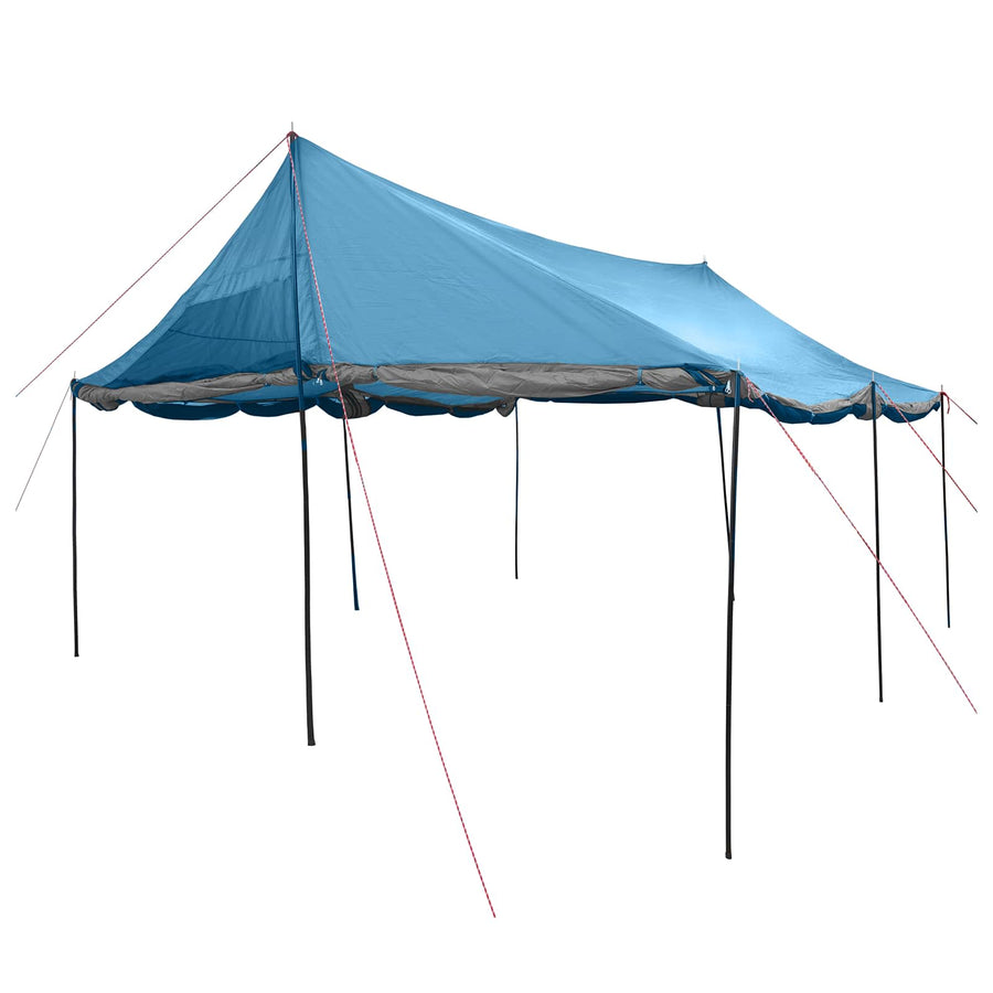 Gezinstent met dak Blauw 450 x 400 x 265 cm Polyester en staal