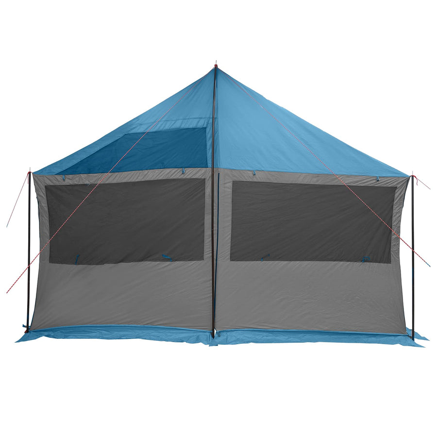 Gezinstent met dak Blauw 450 x 400 x 265 cm Polyester en staal