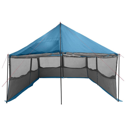 Gezinstent met dak Blauw 450 x 400 x 265 cm Polyester en staal