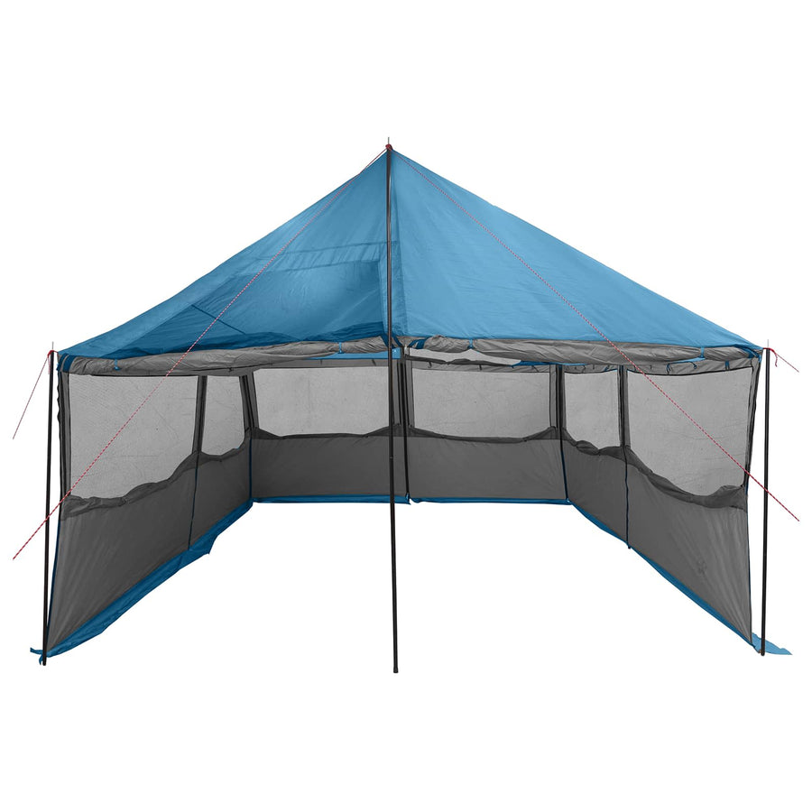 Gezinstent met dak Blauw 450 x 400 x 265 cm Polyester en staal
