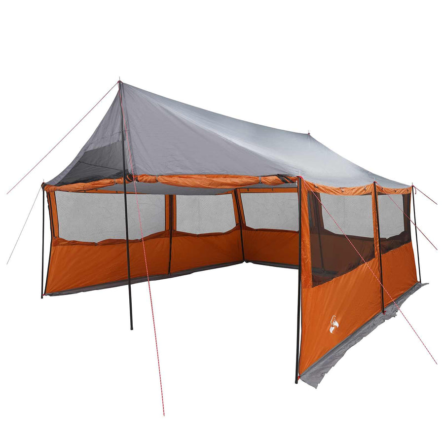 Gezinstent met dak Grijs en Oranje 450 x 400 x 265 cm