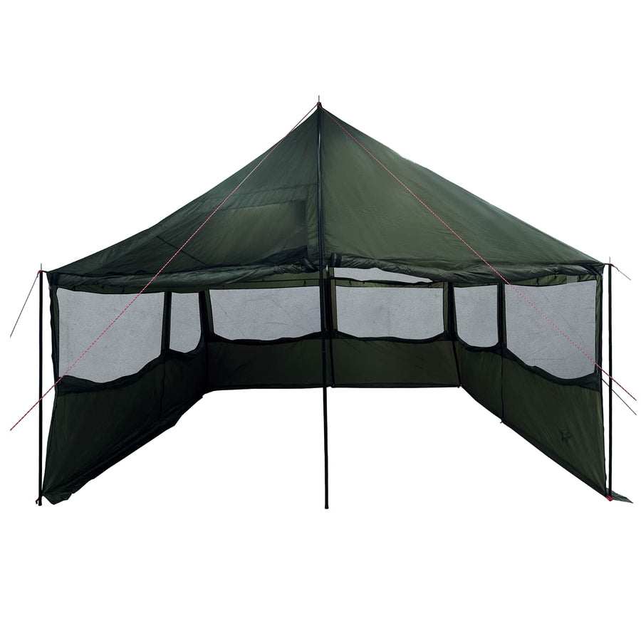 Gezinstent Leger groen 450 x 400 x 265 cm Polyester en staal