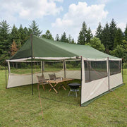 Gezinstent 600x400x268 cm groen polyester staal