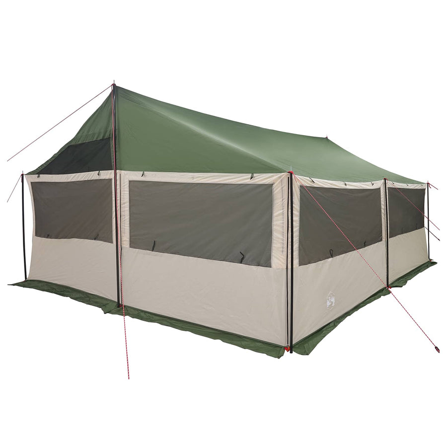 Gezinstent met dak Groen 600 x 400 x 268 cm Polyester en staal