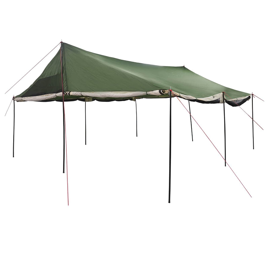 Gezinstent met dak Groen 600 x 400 x 268 cm Polyester en staal