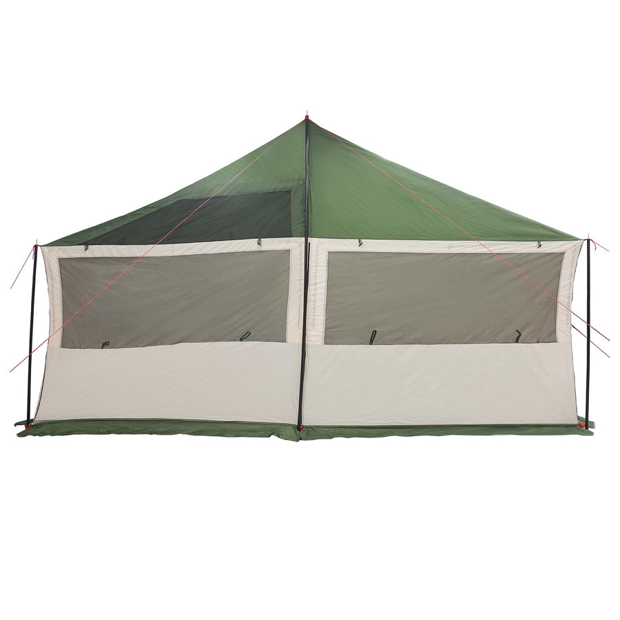 Gezinstent met dak Groen 600 x 400 x 268 cm Polyester en staal