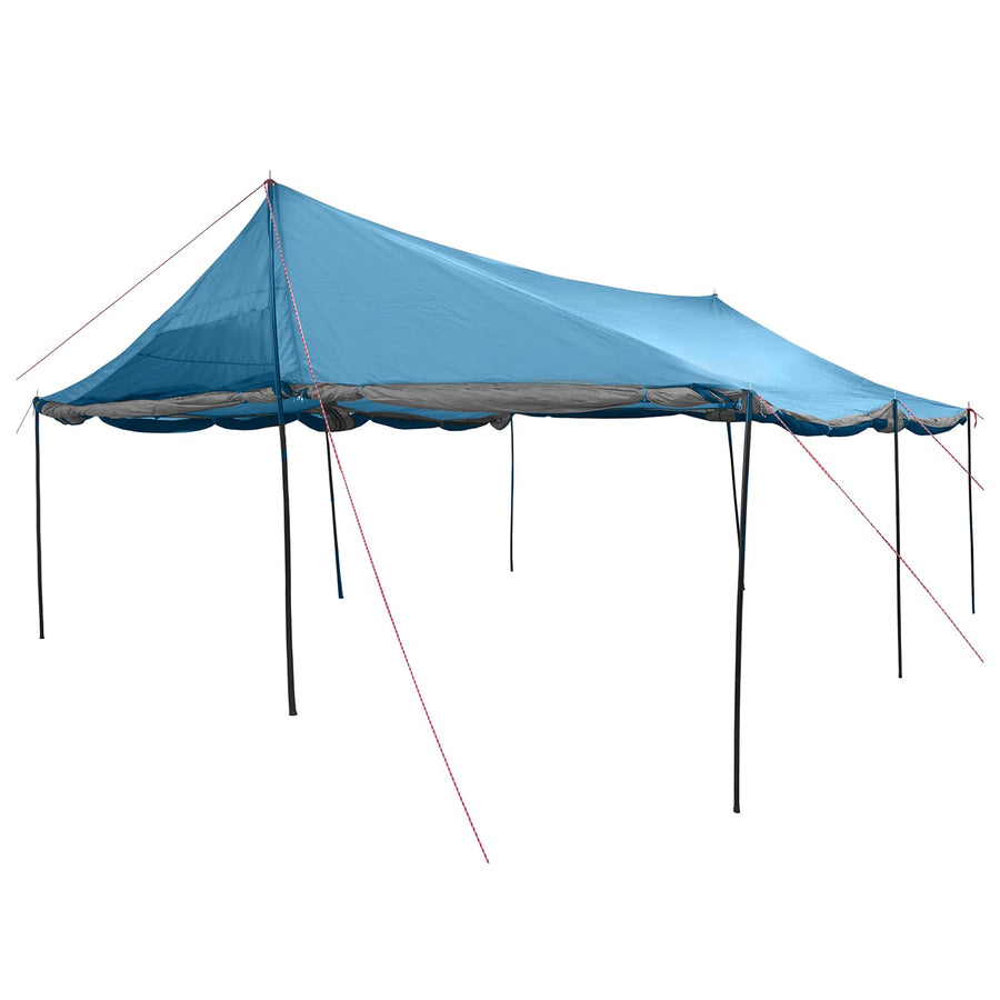 Gezinstent met dak Blauw 600 x 400 x 268 cm Polyester en staal
