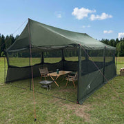 Gezinstent 600x400x268 cm leger groen polyester staal