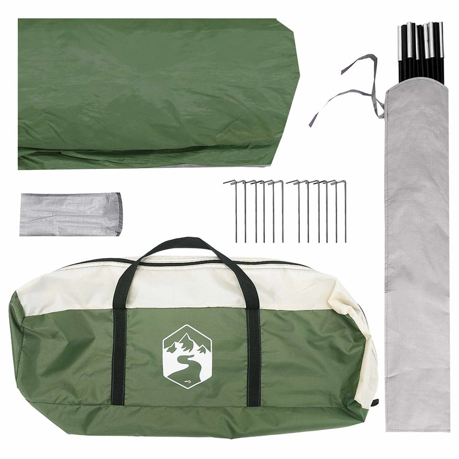 Partytent met dak Groen 500 x 500 x 350 cm Polyester en staal