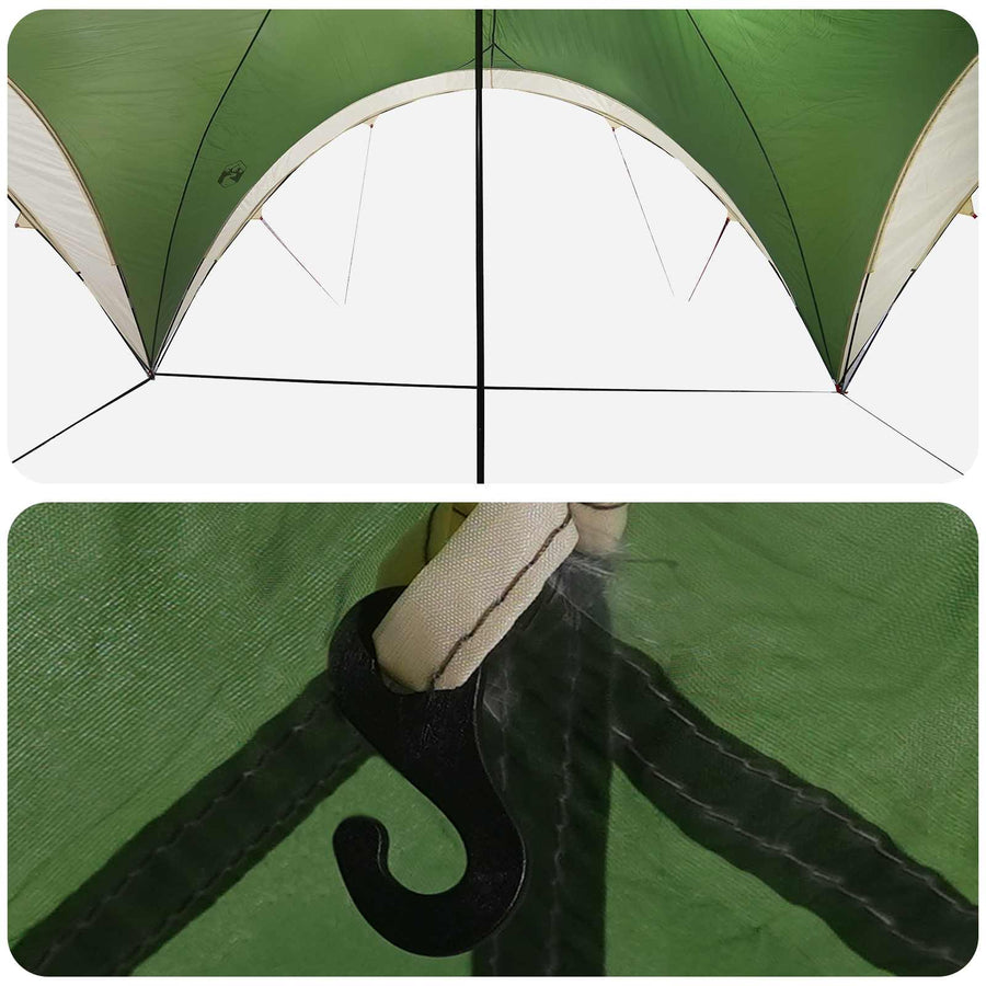 Partytent met dak Groen 500 x 500 x 350 cm Polyester en staal