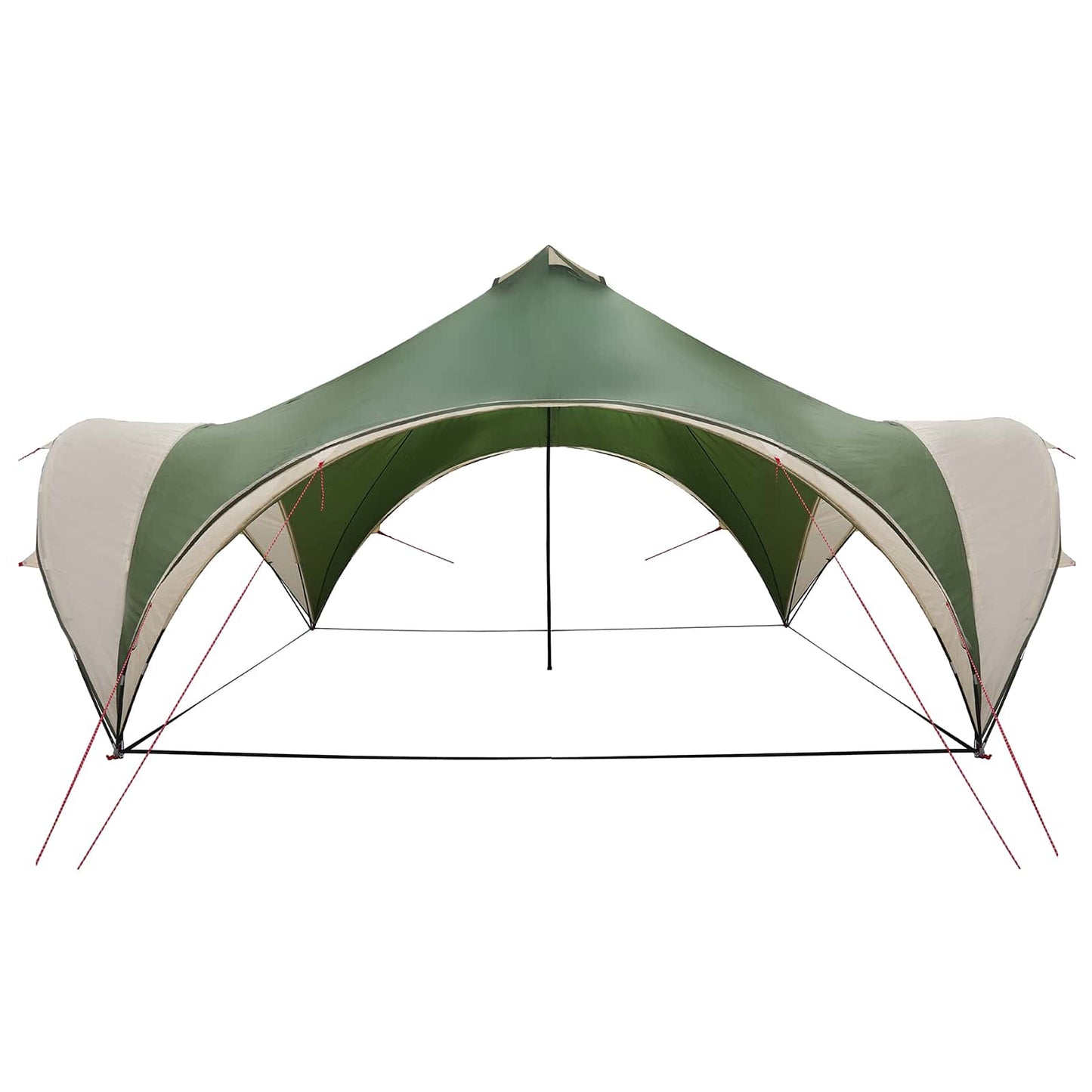 Partytent met dak Groen 500 x 500 x 350 cm Polyester en staal