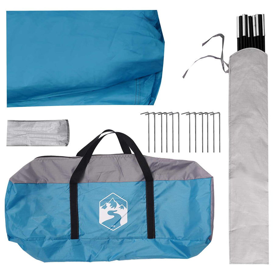 Partytent met dak Blauw 500 x 500 x 350 cm Polyester en staal