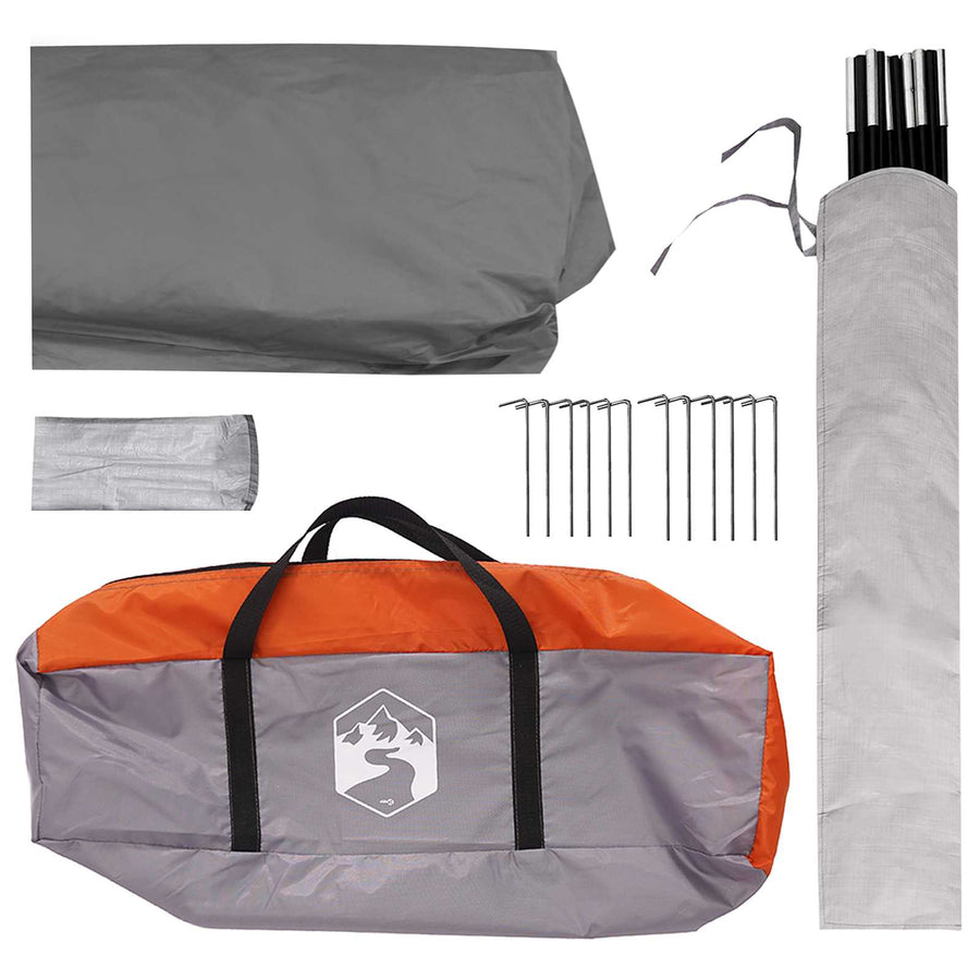 Partytent Grijs en Oranje 500 x 500 x 350 cm Polyester en staal