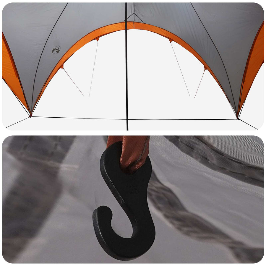 Partytent Grijs en Oranje 500 x 500 x 350 cm Polyester en staal