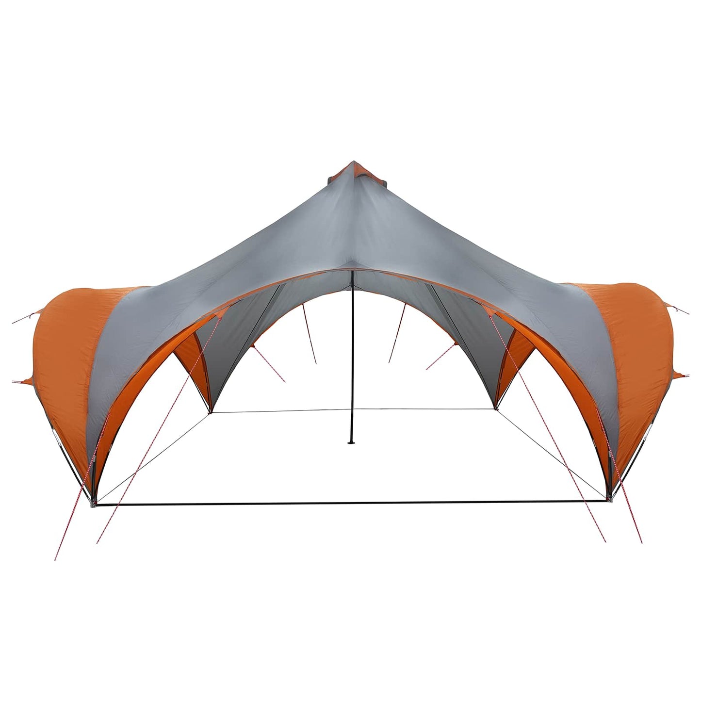 Partytent Grijs en Oranje 500 x 500 x 350 cm Polyester en staal