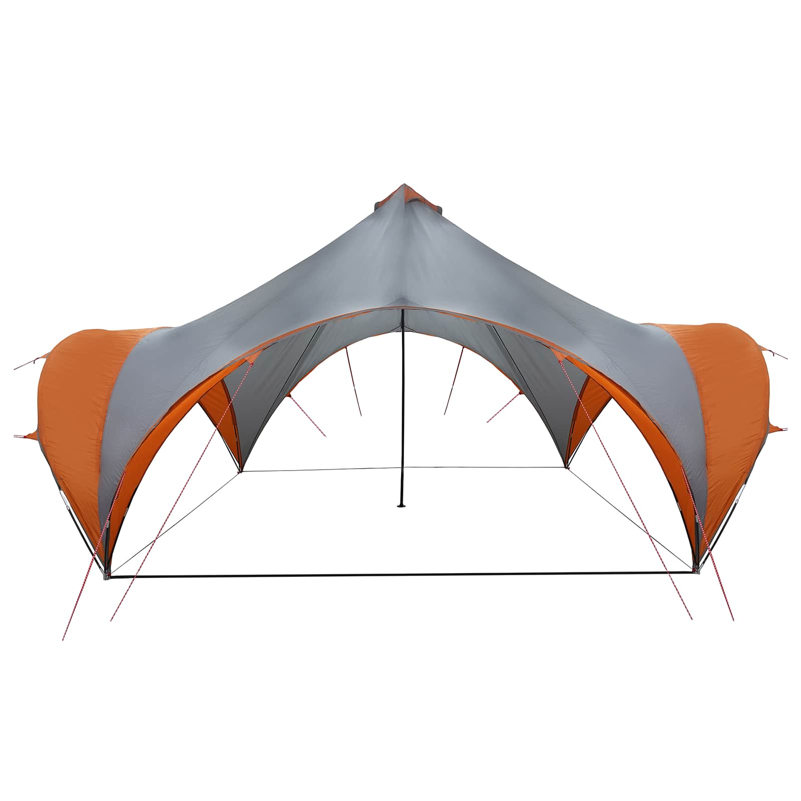 Partytent Grijs en Oranje 500 x 500 x 350 cm Polyester en staal