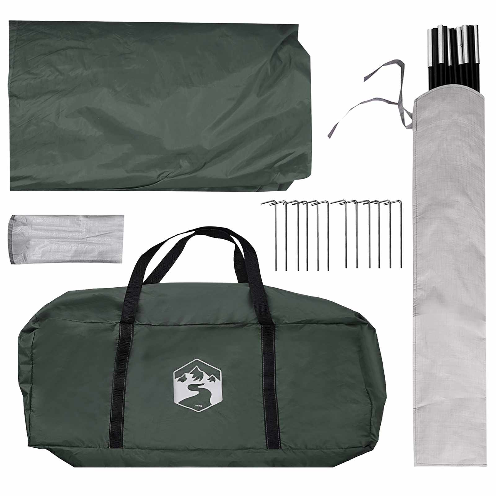 Partytent Leger groen 500 x 500 x 350 cm Polyester en staal