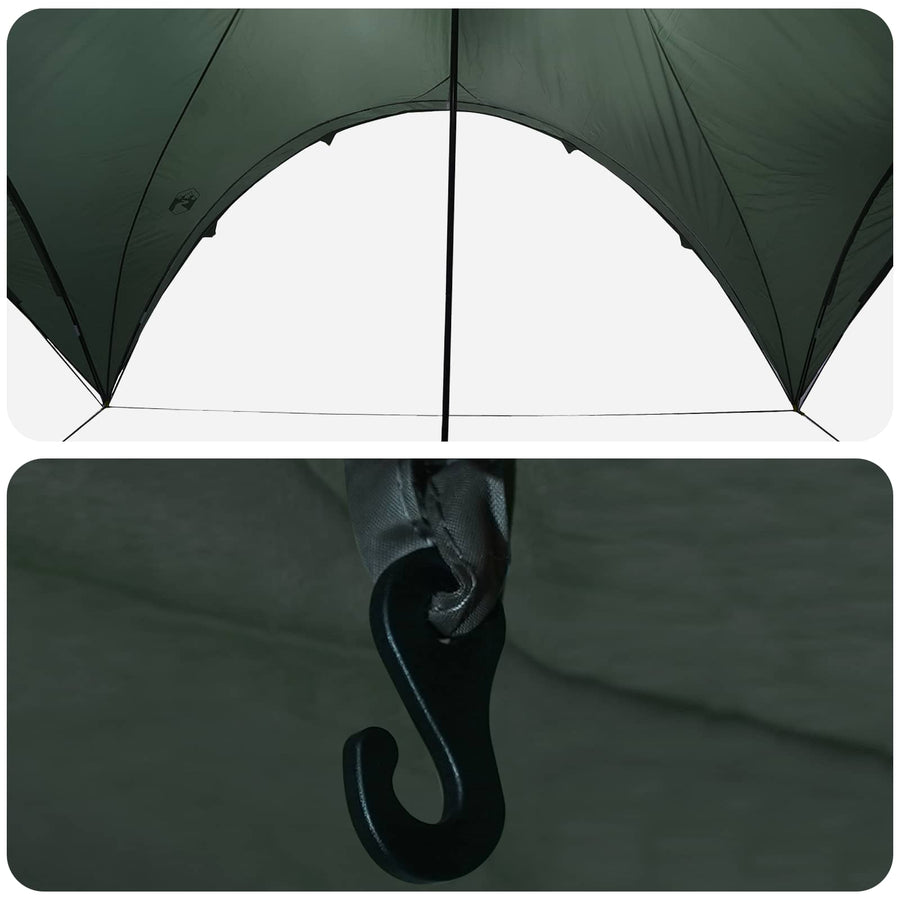 Partytent Leger groen 500 x 500 x 350 cm Polyester en staal