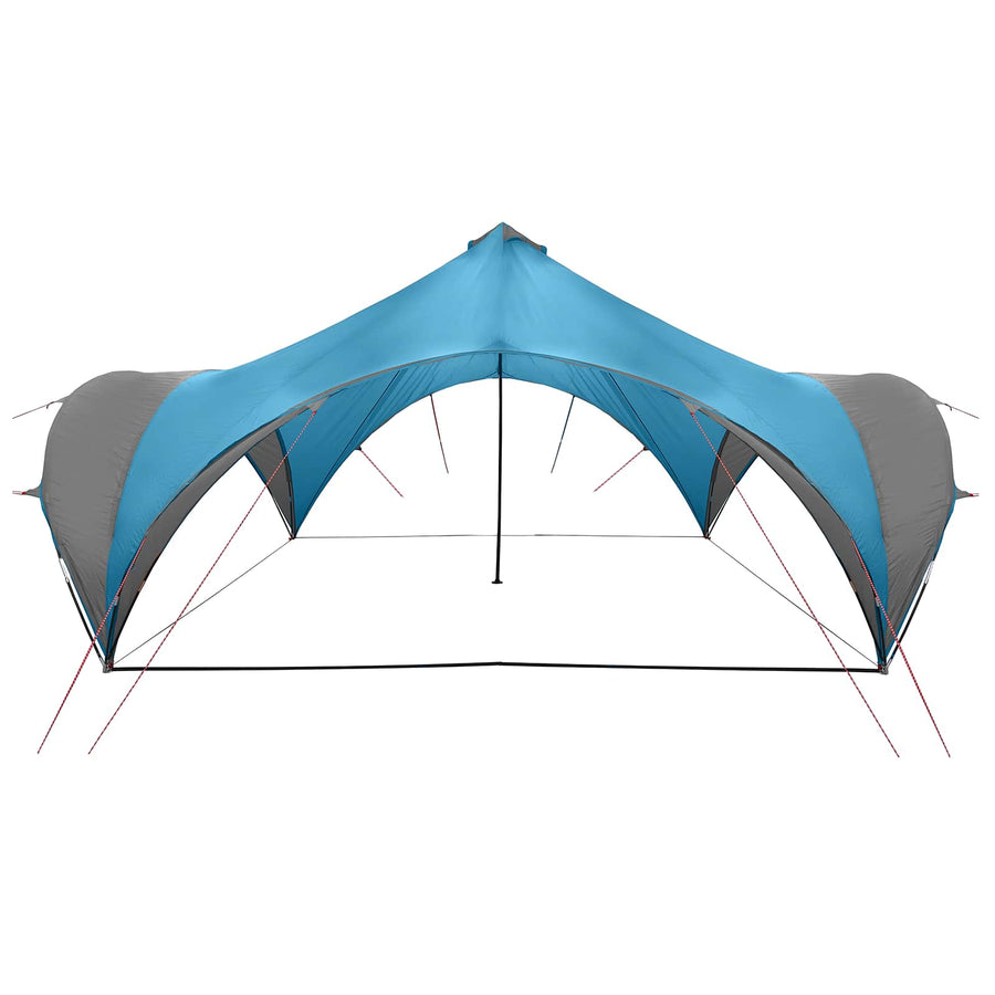 Partytent met dak Blauw 600 x 600 x 400 cm Polyester en staal