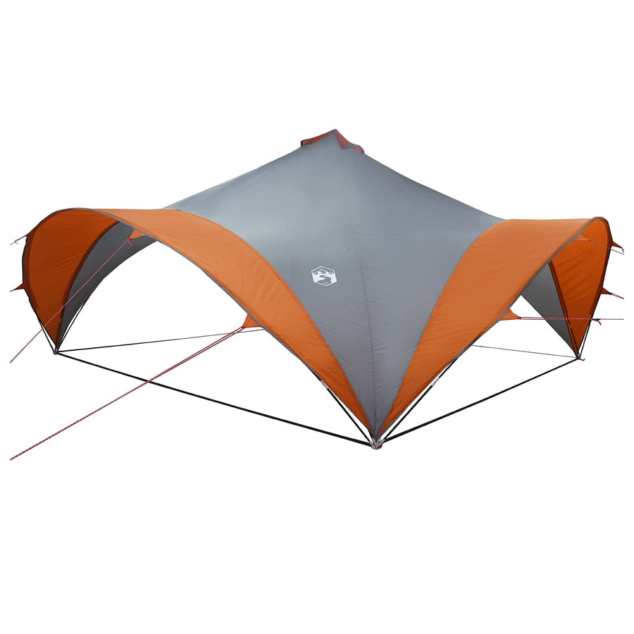 Partytent Grijs en Oranje 600 x 600 x 400 cm Polyester en staal