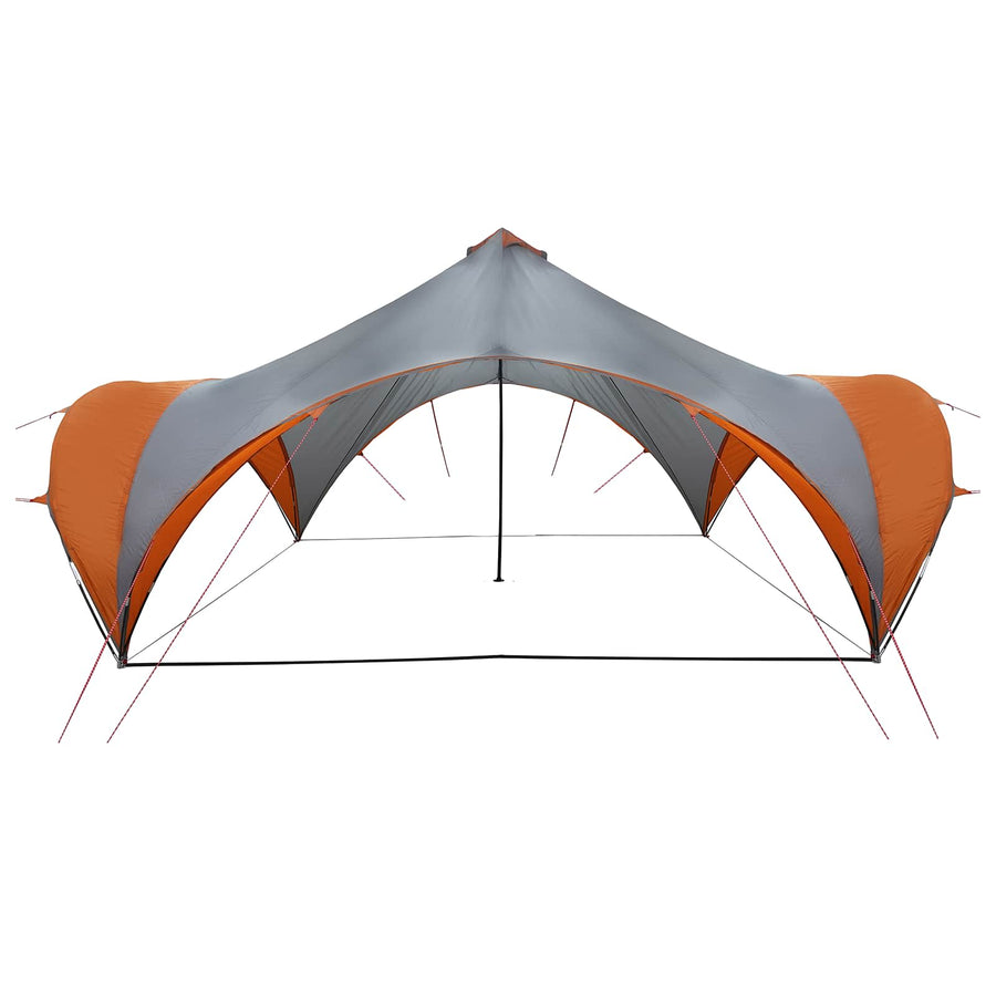 Partytent Grijs en Oranje 600 x 600 x 400 cm Polyester en staal