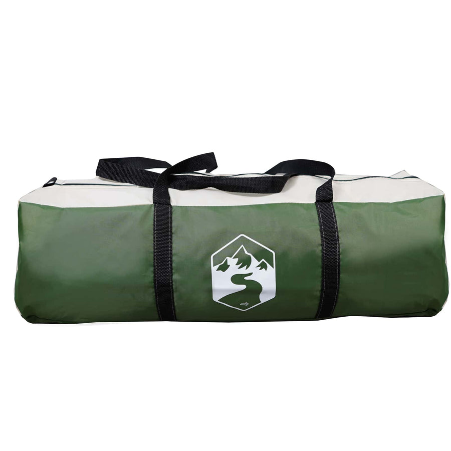 Partytent met dak Groen 400 x 400 x 320 cm Polyester en staal