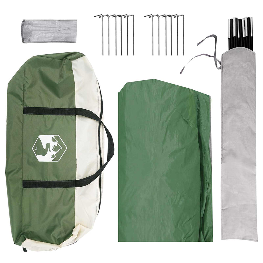 Partytent met dak Groen 400 x 400 x 320 cm Polyester en staal
