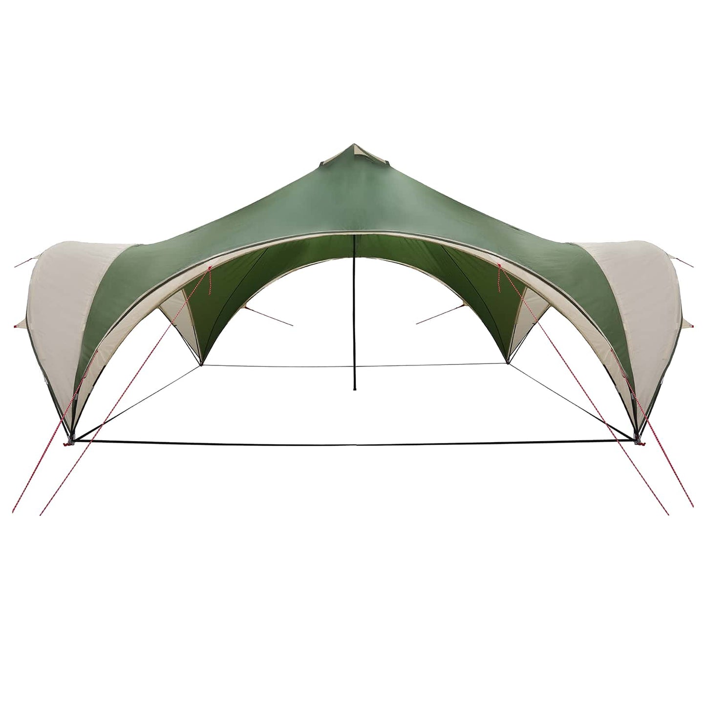 Partytent met dak Groen 400 x 400 x 320 cm Polyester en staal