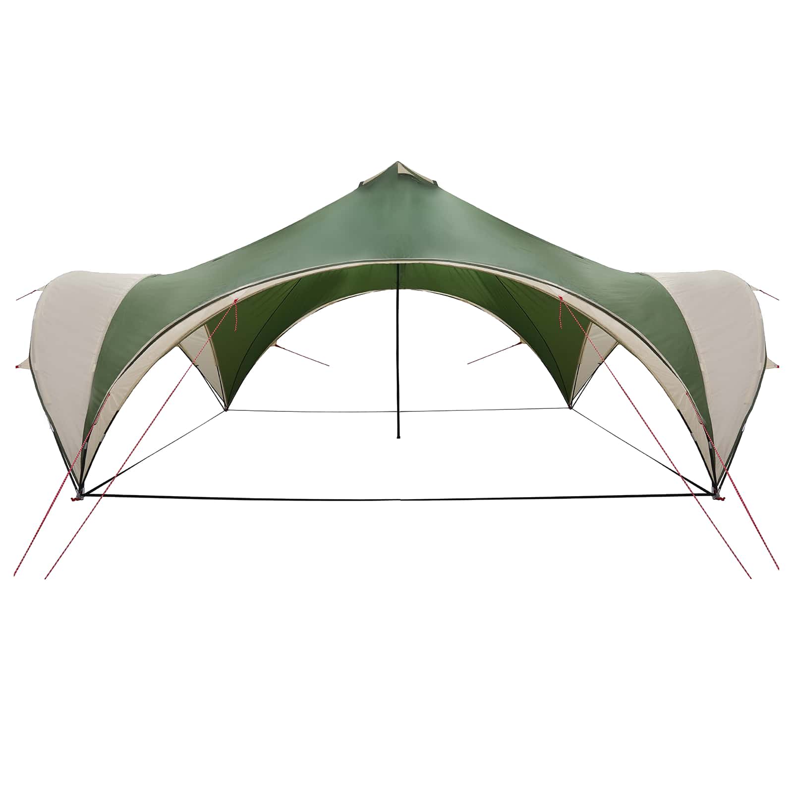 Partytent met dak Groen 400 x 400 x 320 cm Polyester en staal