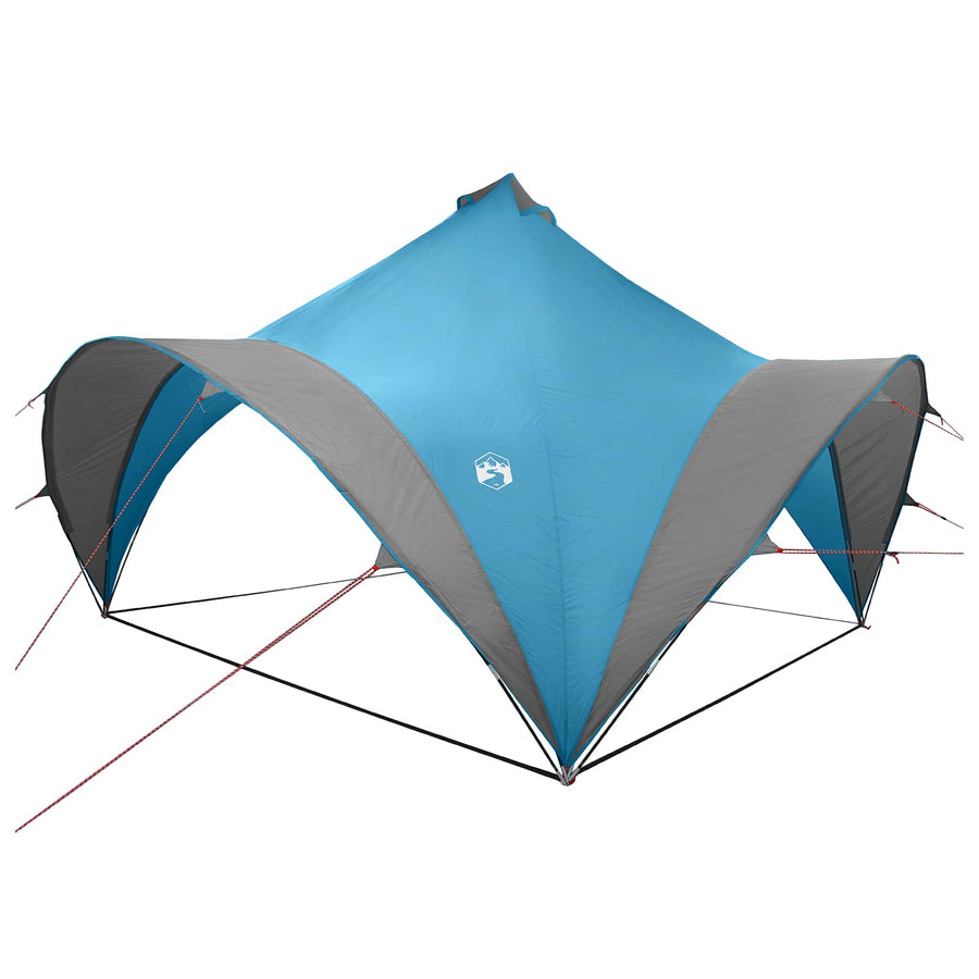 Partytent met dak Blauw 400 x 400 x 320 cm Polyester en staal
