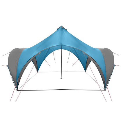 Partytent met dak Blauw 400 x 400 x 320 cm Polyester en staal