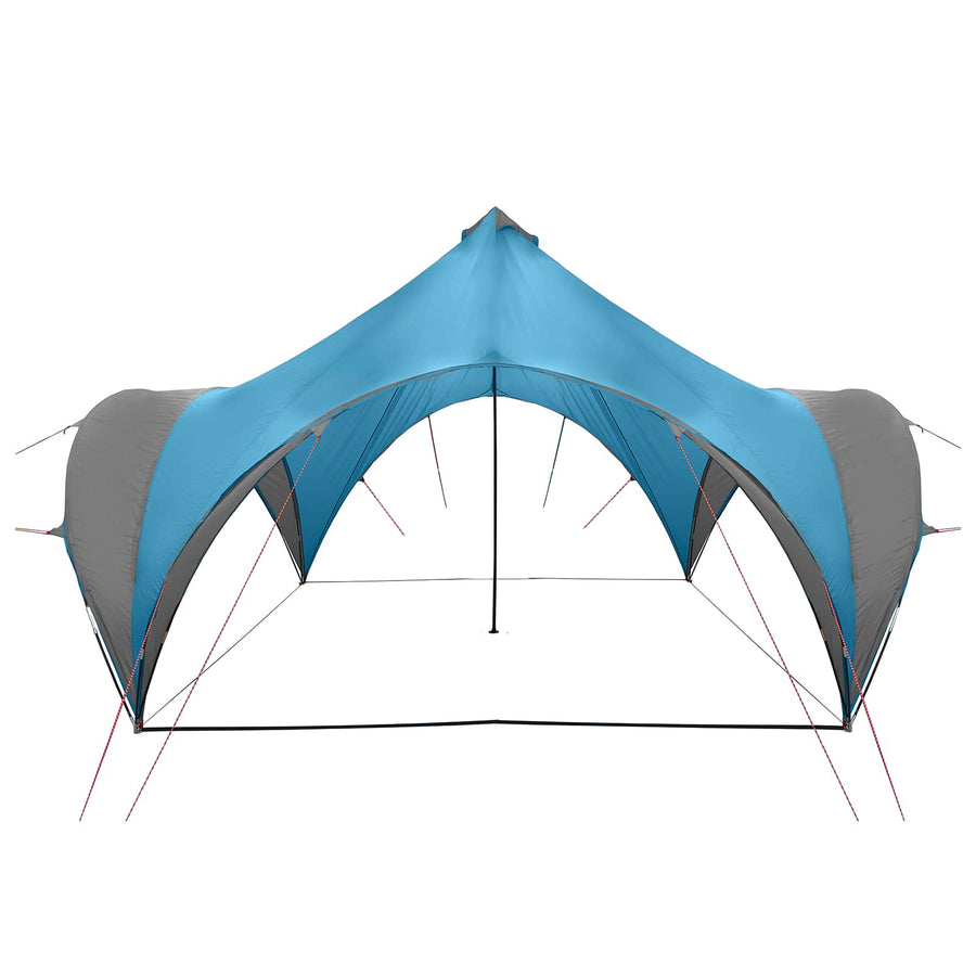 Partytent met dak Blauw 400 x 400 x 320 cm Polyester en staal