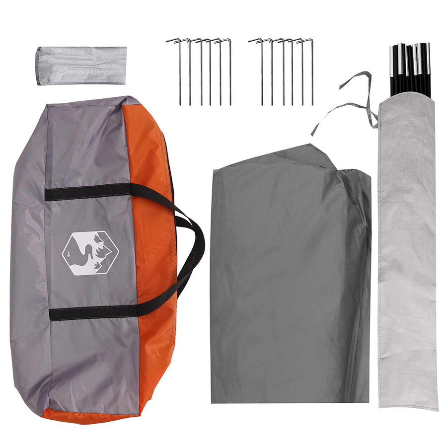 Partytent Grijs en Oranje 400 x 400 x 320 cm Polyester en staal