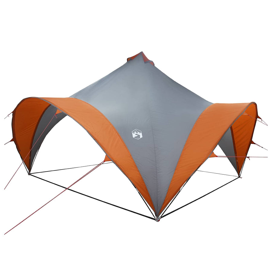 Partytent Grijs en Oranje 400 x 400 x 320 cm Polyester en staal