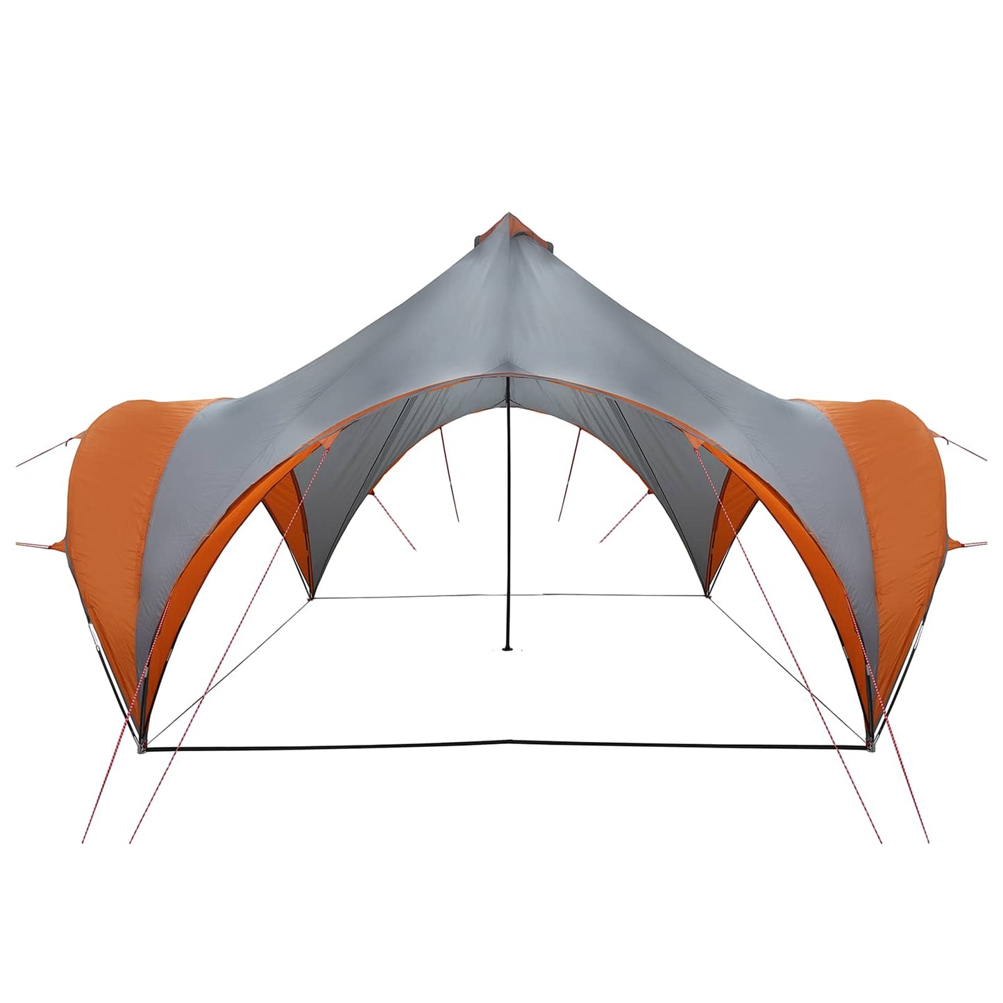 Partytent Grijs en Oranje 400 x 400 x 320 cm Polyester en staal