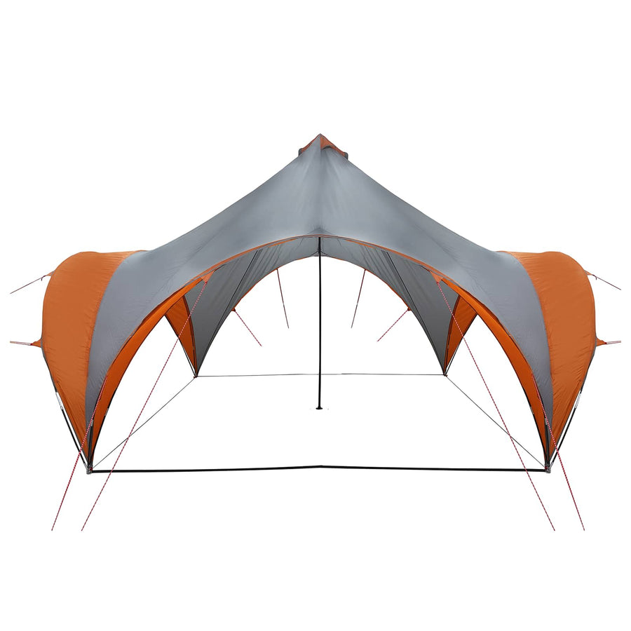 Partytent Grijs en Oranje 400 x 400 x 320 cm Polyester en staal