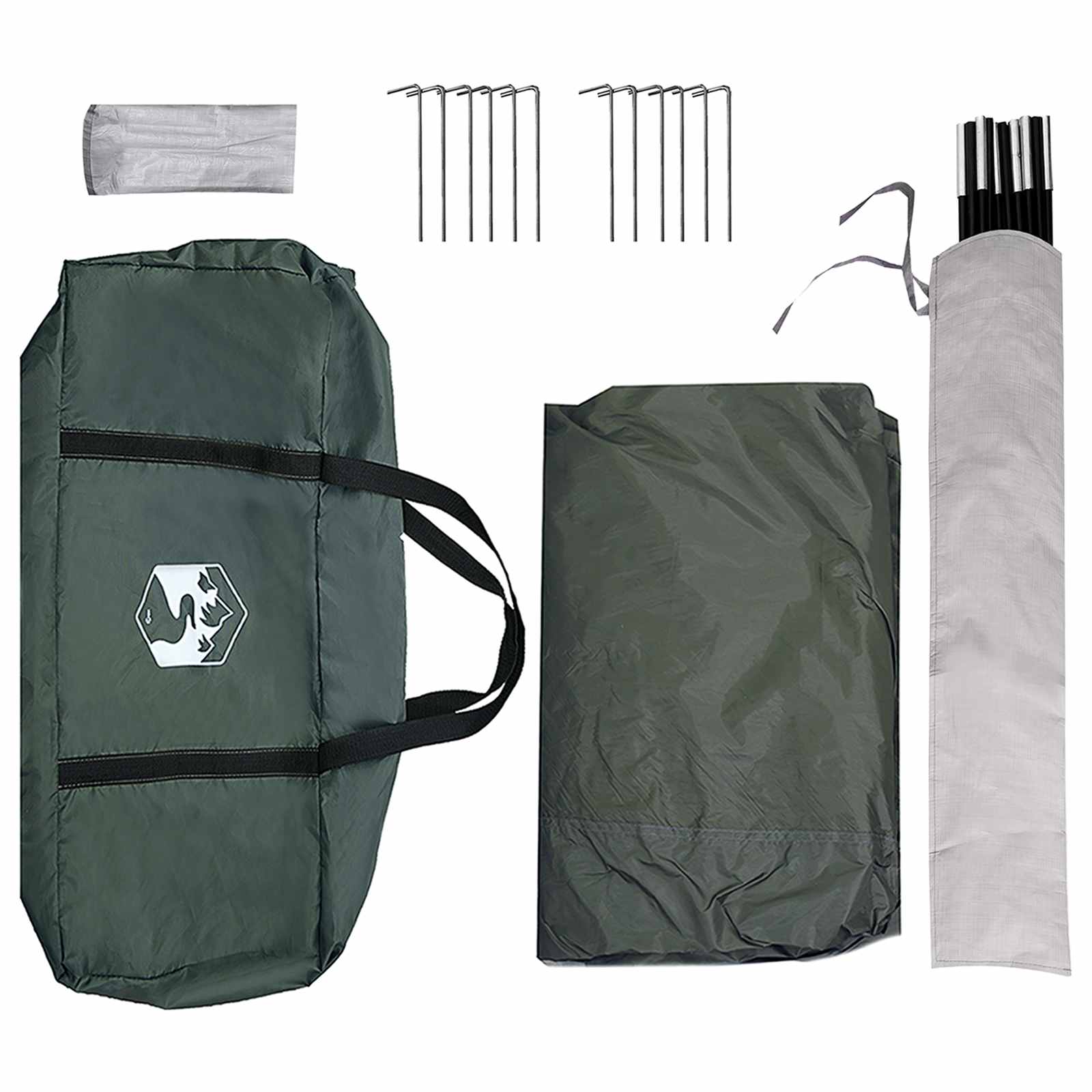 Partytent Leger groen 400 x 400 x 320 cm Polyester en staal