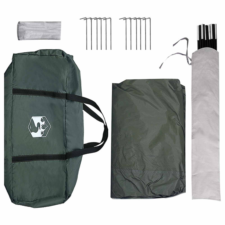 Partytent Leger groen 400 x 400 x 320 cm Polyester en staal