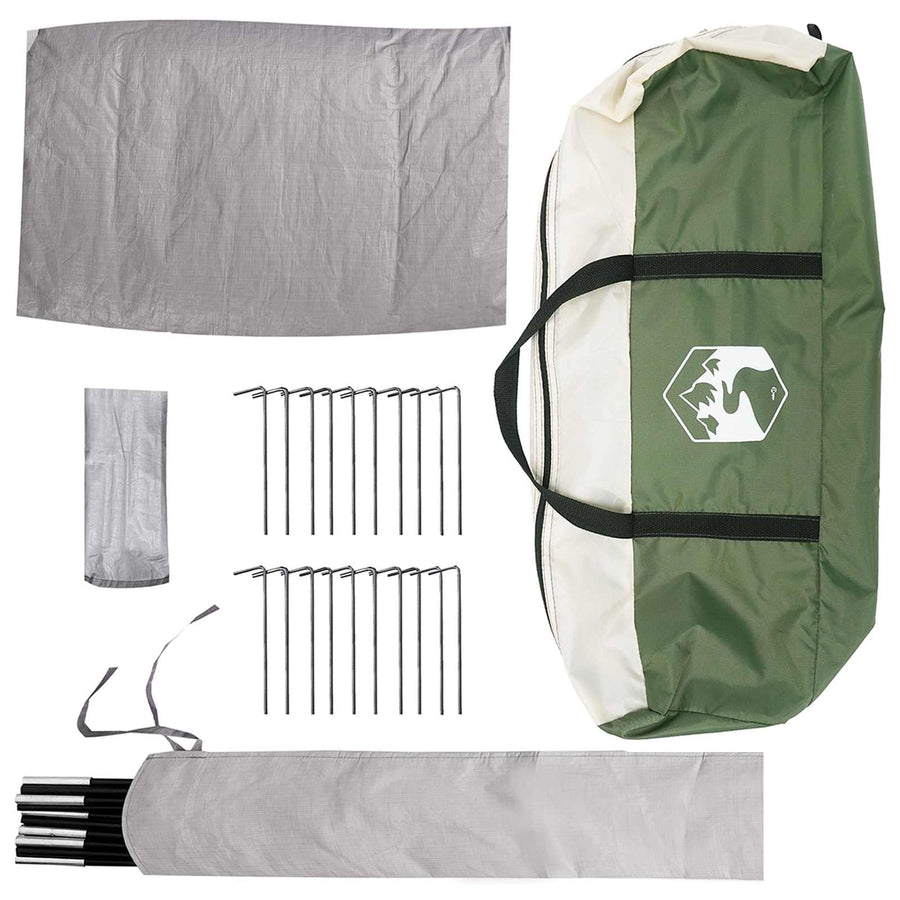 Tipi Tent met dak Groen 18-Persoon Polyester en staal