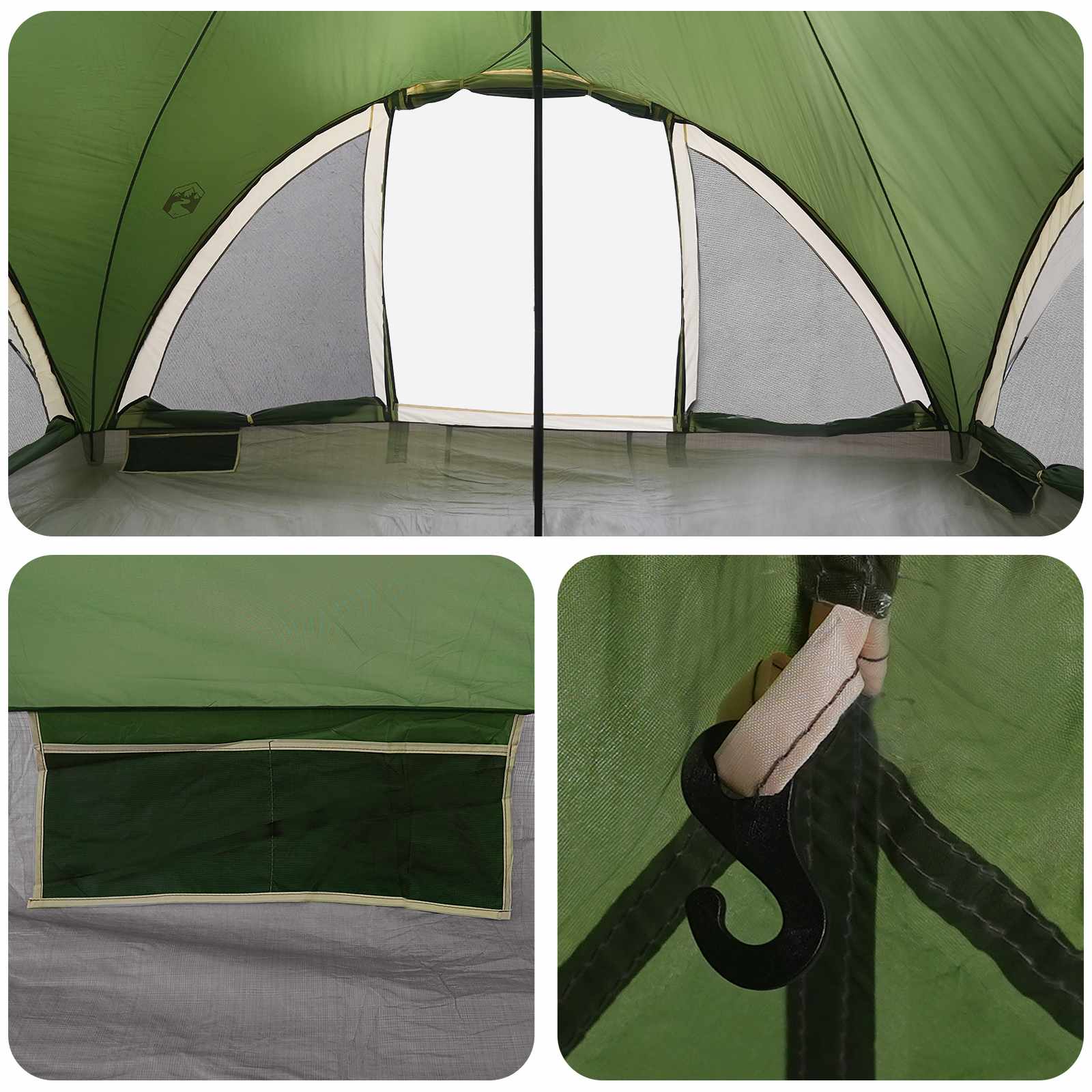 Tipi Tent met dak Groen 18-Persoon Polyester en staal