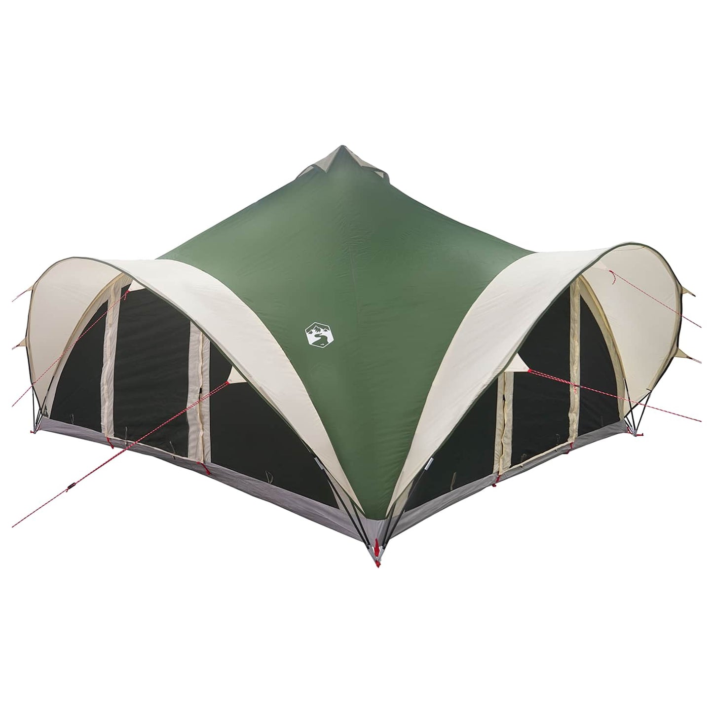 Tipi Tent met dak Groen 18-Persoon Polyester en staal