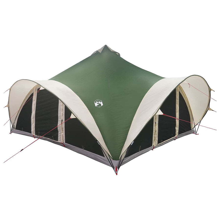 Tipi Tent met dak Groen 18-Persoon Polyester en staal