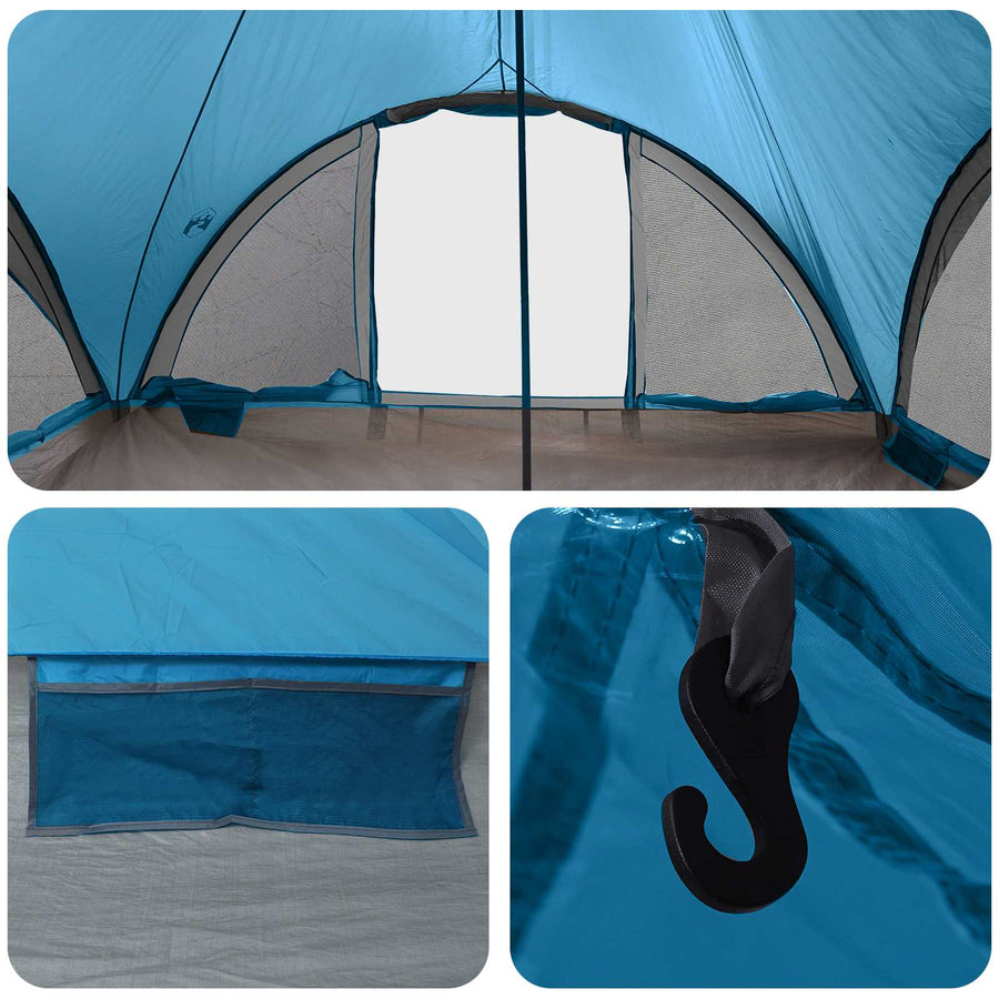 Tipi Tent met dak Blauw 18-Persoon Polyester en staal