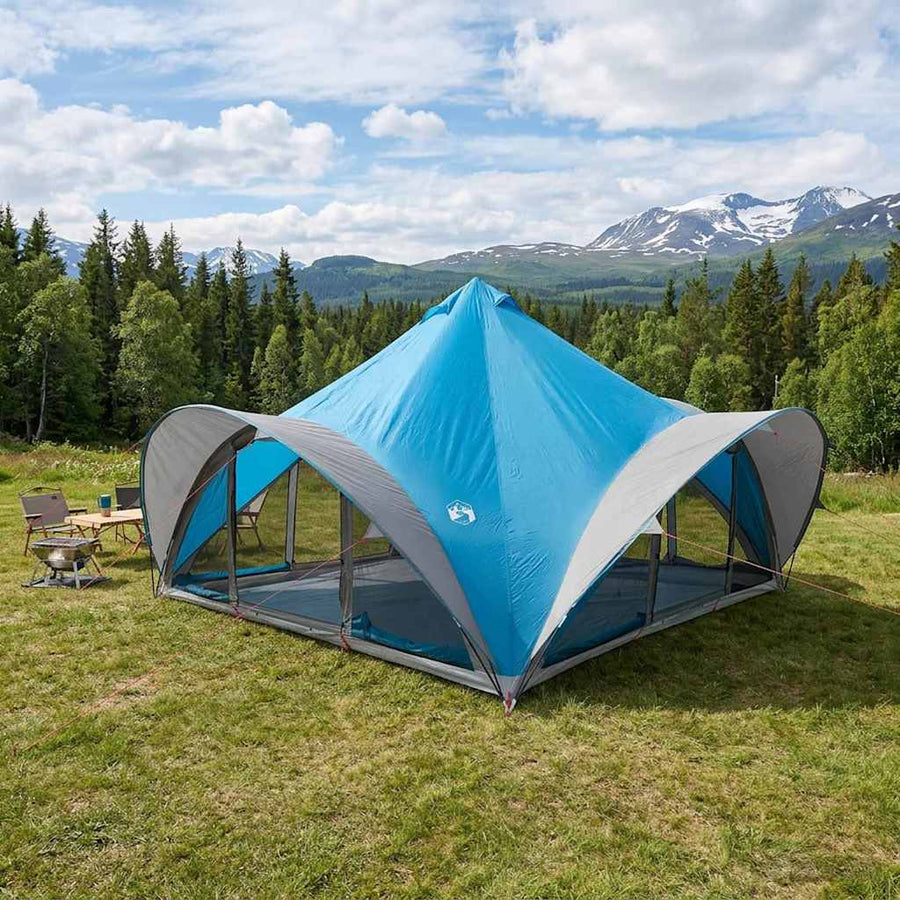 Tipi Tent met dak Blauw 18-Persoon Polyester en staal