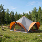 Tipi Tent met dak Grijs en Oranje 18-Persoon Polyester en staal
