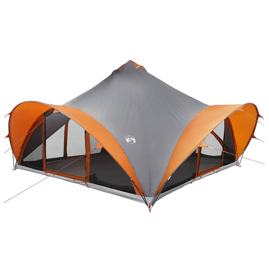 Tipi Tent met dak Grijs en Oranje 18-Persoon Polyester en staal